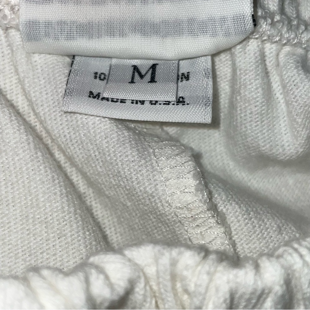 bryn Walker Pacific Cotton Wide Leg White Pocket Pants - Picture 9 of 10